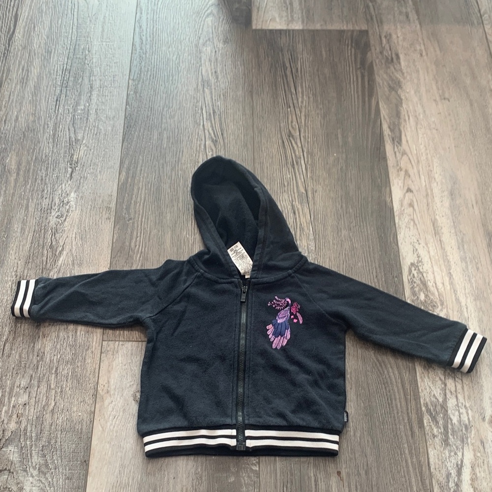 Bonds Black Kids Hoodie with Pink‎ Design